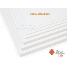 3 Fogli Lastra PVC 700x1000x5mm Bianco
